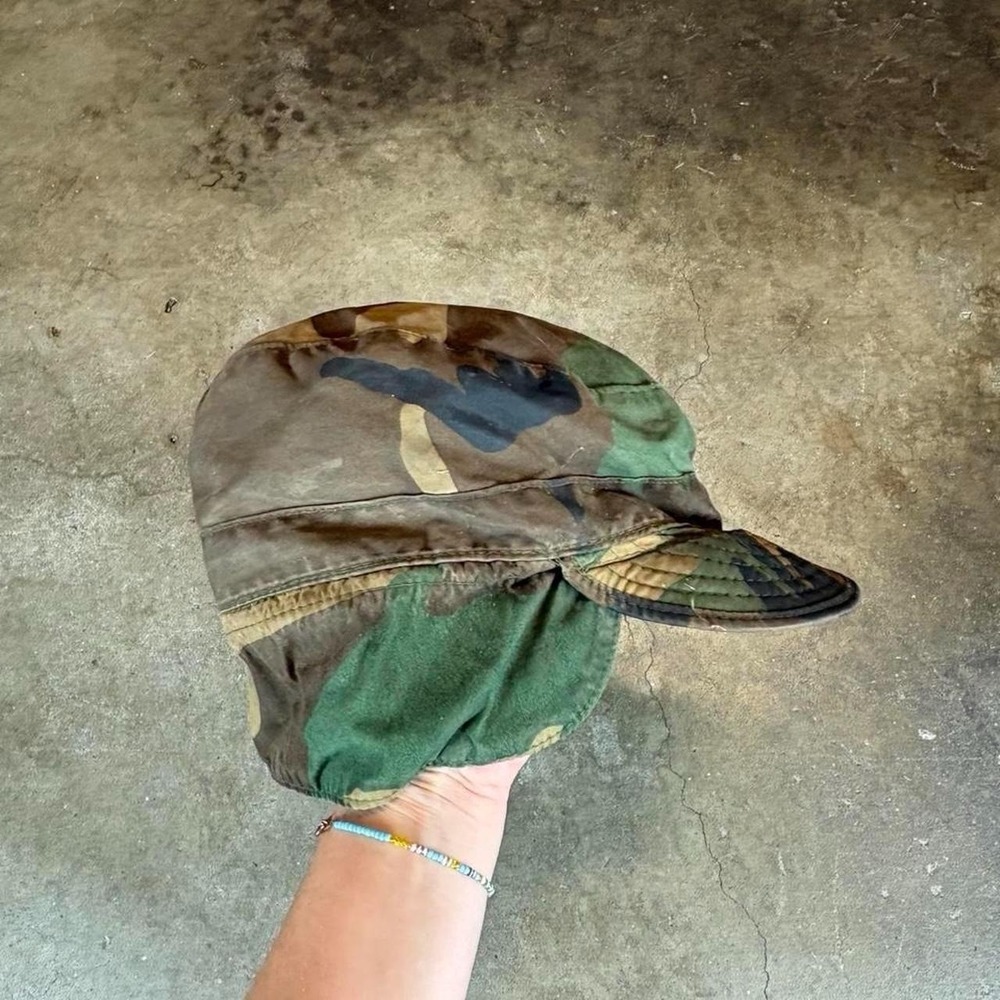 Vintage 70s Camo military Hat - Picture 6 of 6